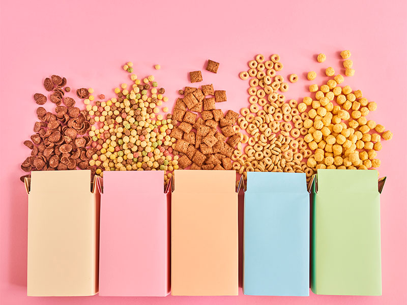 Colorful Boxed Cereal