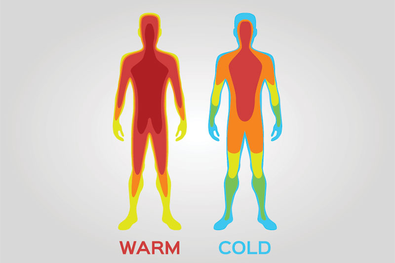 Lower body temperature