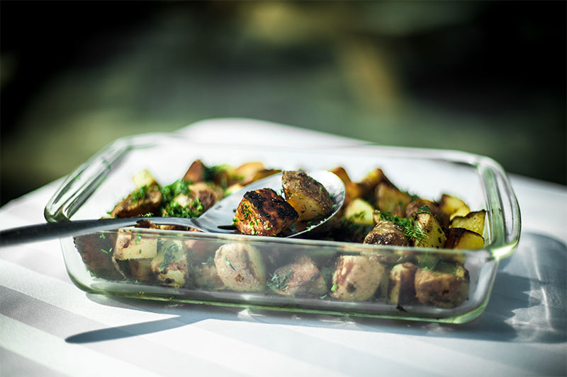 You’re broiling food in a Pyrex dish