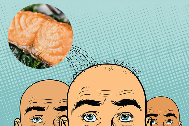 Eat salmon to help your hair grow out shiny and healthy